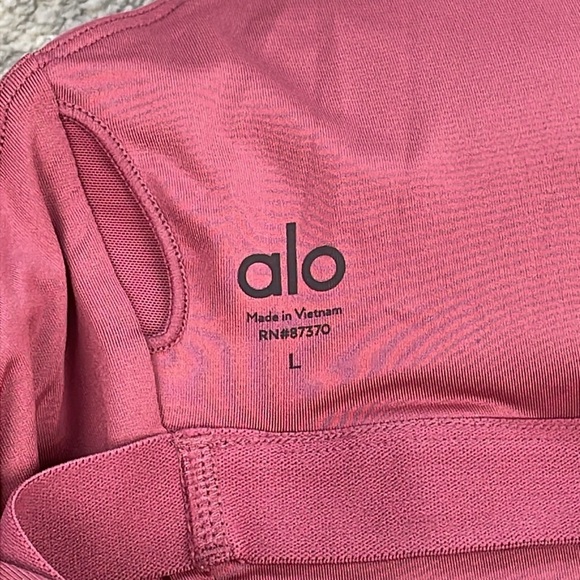 SOLD - New Alo Yoga Airbrush Physique Onesie Mars Clay Mauve Romper Lounge Sz L - Picture 9 of 14